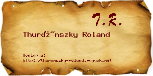 Thuránszky Roland névjegykártya