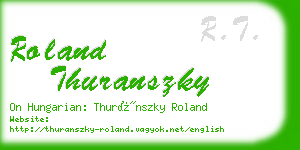 roland thuranszky business card